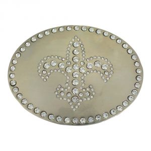 Montana Silversmiths Rhinestone Fleur-de-Lis Attitude Belt Buckle (A185S)